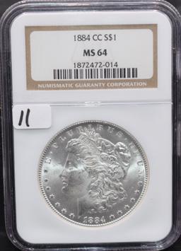 1884-CC MORGAN DOLLAR - NGC MS64