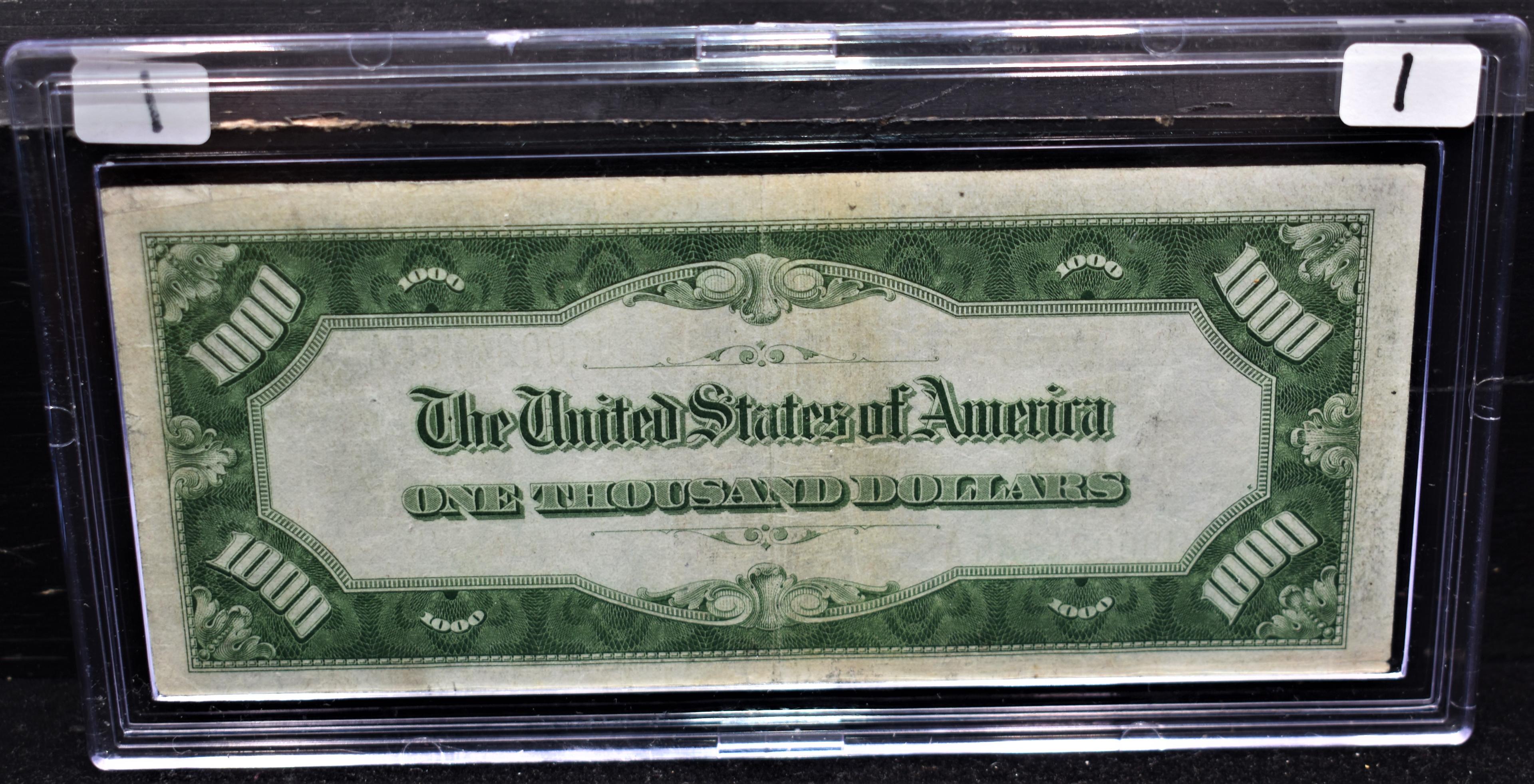 RARE $1000 FEDERAL RESERVE NOTE SERIES 1934