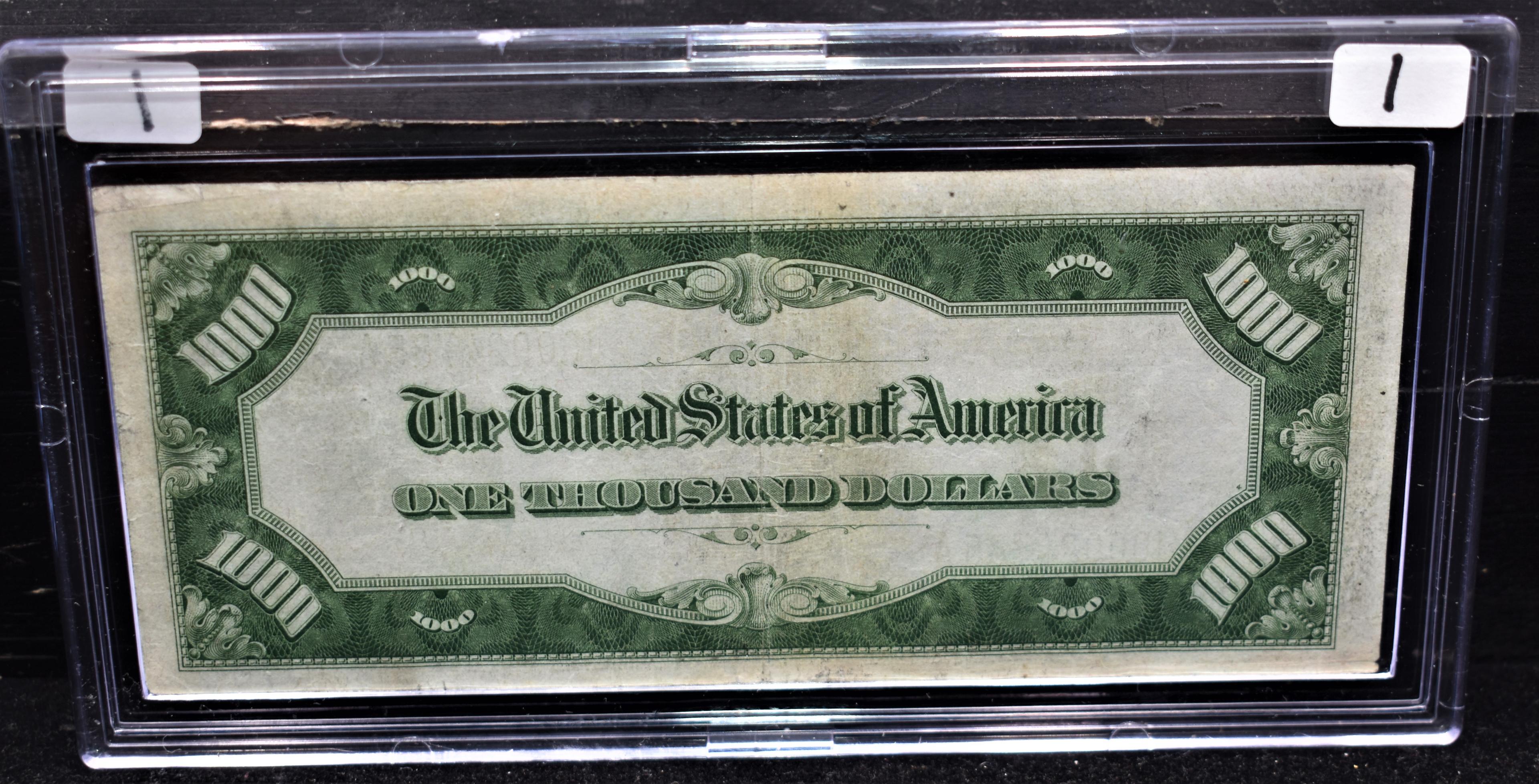 RARE $1000 FEDERAL RESERVE NOTE SERIES 1934