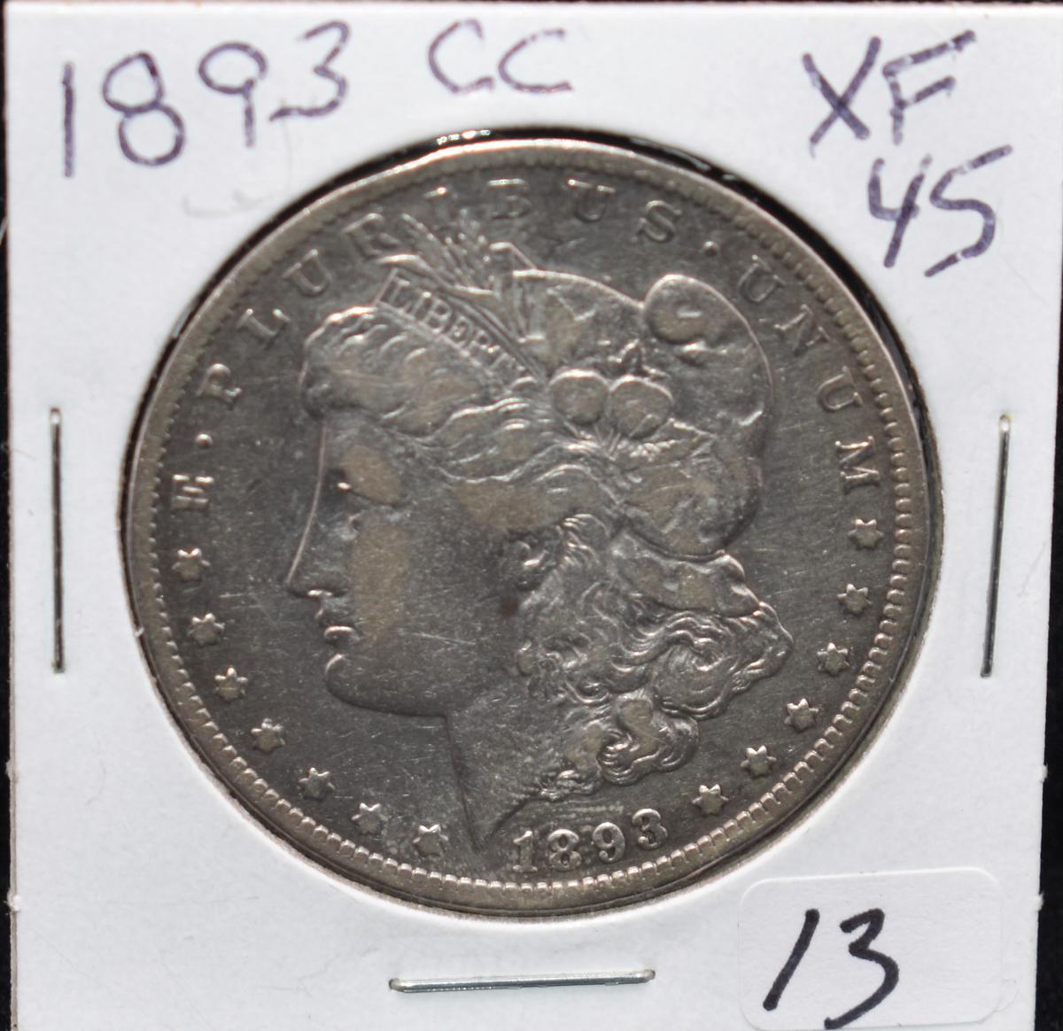 KEY 1893-CC MORGAN DOLLAR FROM SAFE DEPOSIT