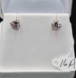 3.06CTTW DIAMOND STUD EARRING