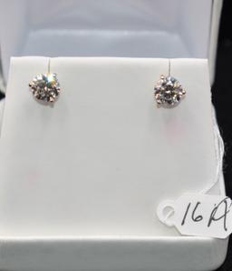 3.06CTTW DIAMOND STUD EARRING