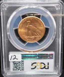 RARE DATE 1910-D INDIAN GOLD COIN PCGS MS65