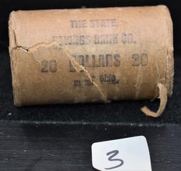 ORIGINAL BANK ROLL OF 20 BU 1935 PEACE DOLLARS