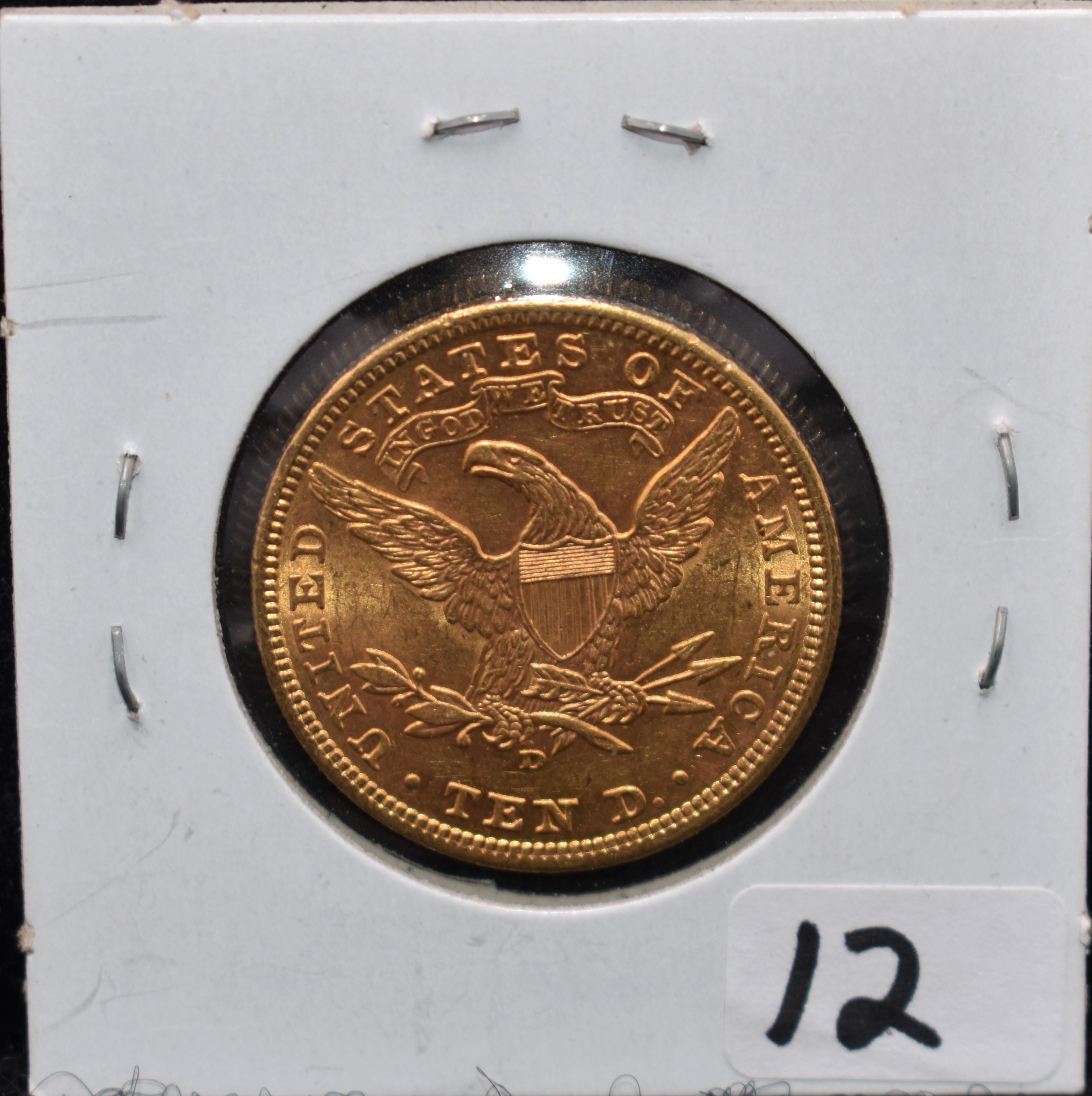 HIGH GRADE 1906-D $10 LIBERTY GOLD COIN