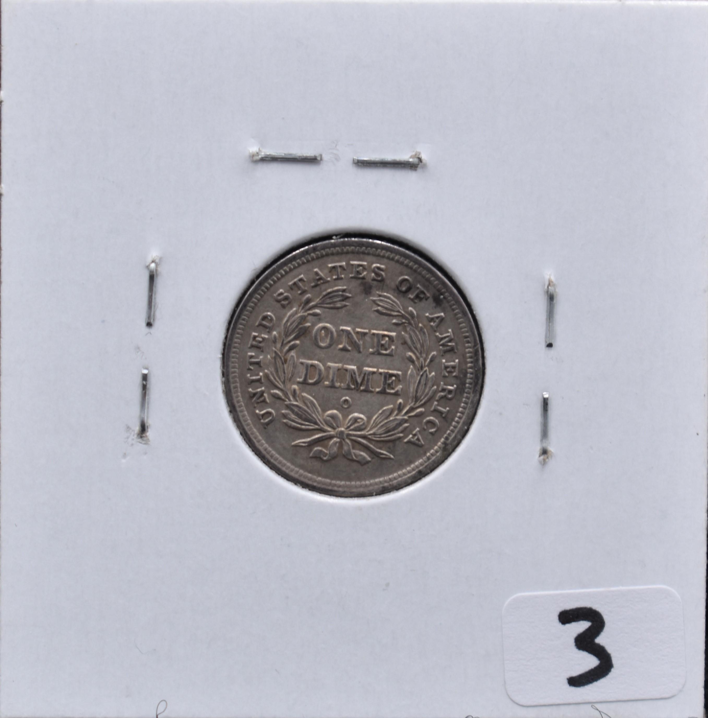 KEY DATE 1840-0 SEATED DIME