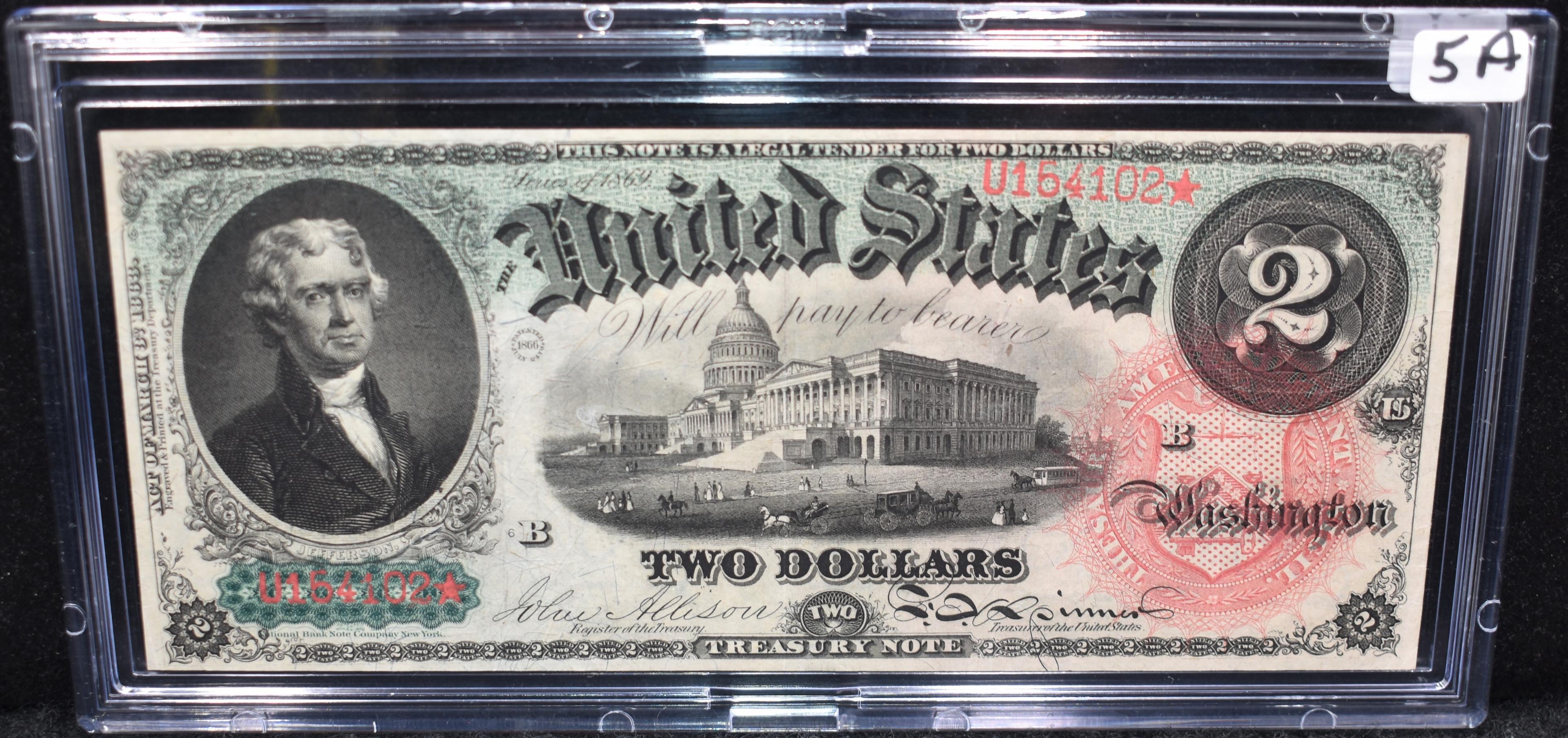 "VERY RARE RAINBOW" $2 U.S. LEGAL TENDER NOTE