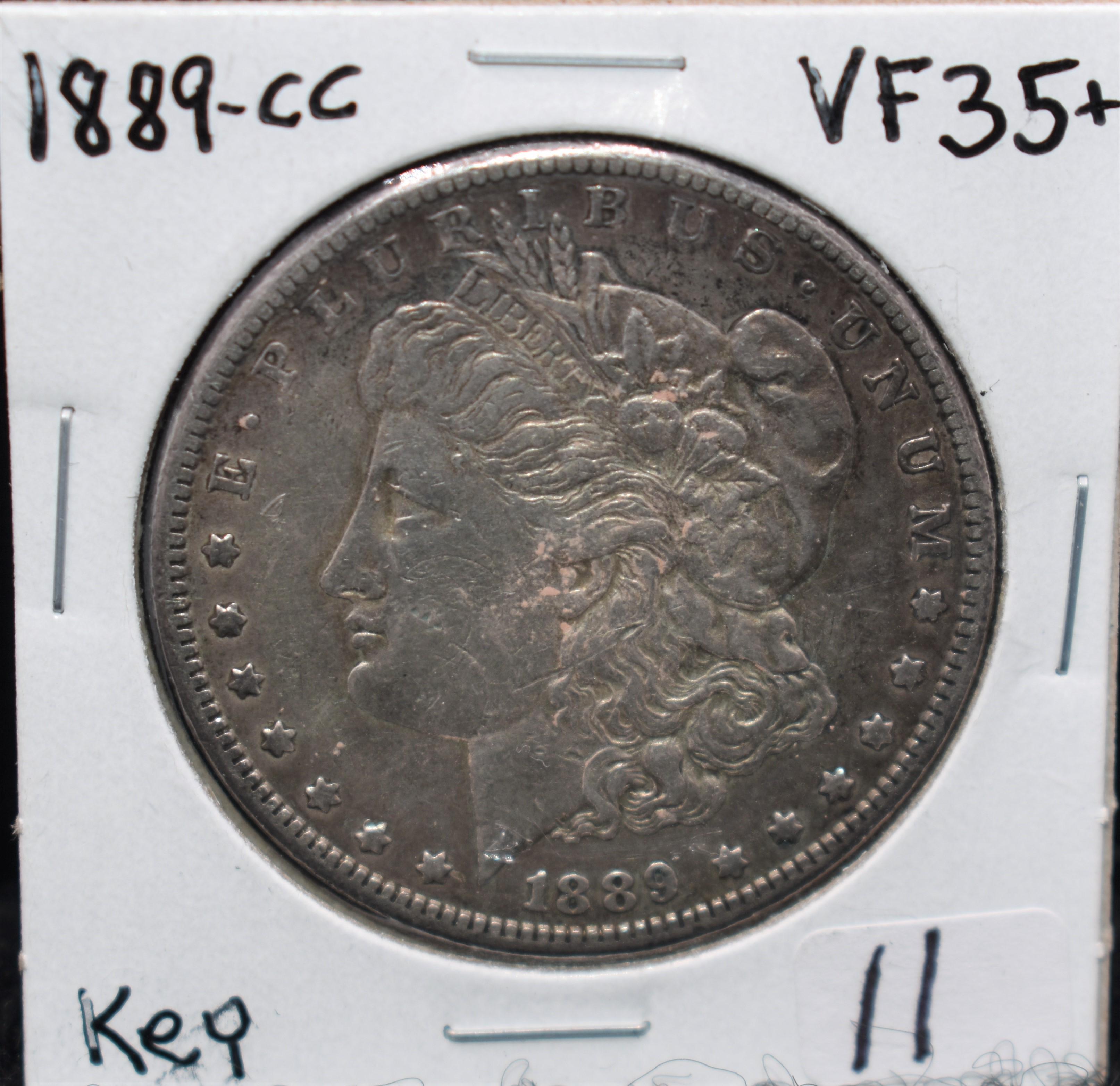 KEY DATE 1889-CC MORGAN DOLLAR FROM SAFE DEPOSIT