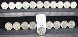 20 CHOICE GEM UNC MIXED DATE PEACE DOLLARS