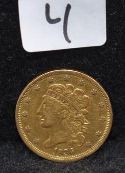 1836 $5 CLASSIC HEAD GOLD COIN FROM SAFE DEPOSIT