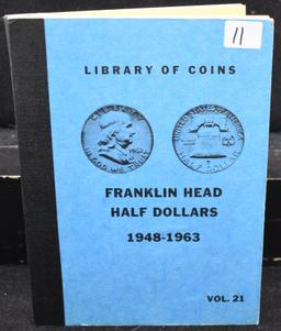 GEM BU COMPLETE SET OF FRANKLIN HALF DOLLARS SET