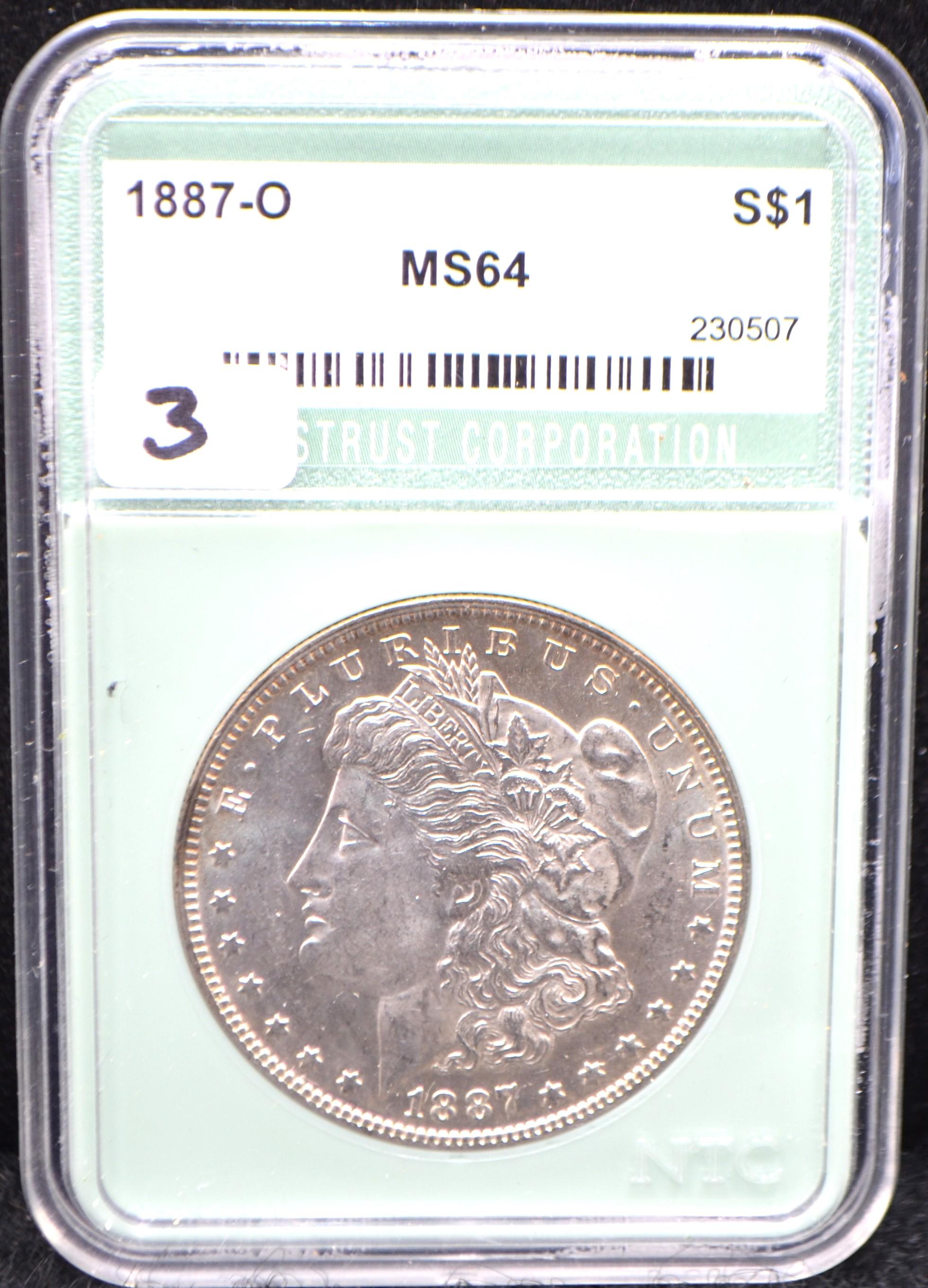 RARE 1897-0 MORGAN DOLLAR NTC MS64