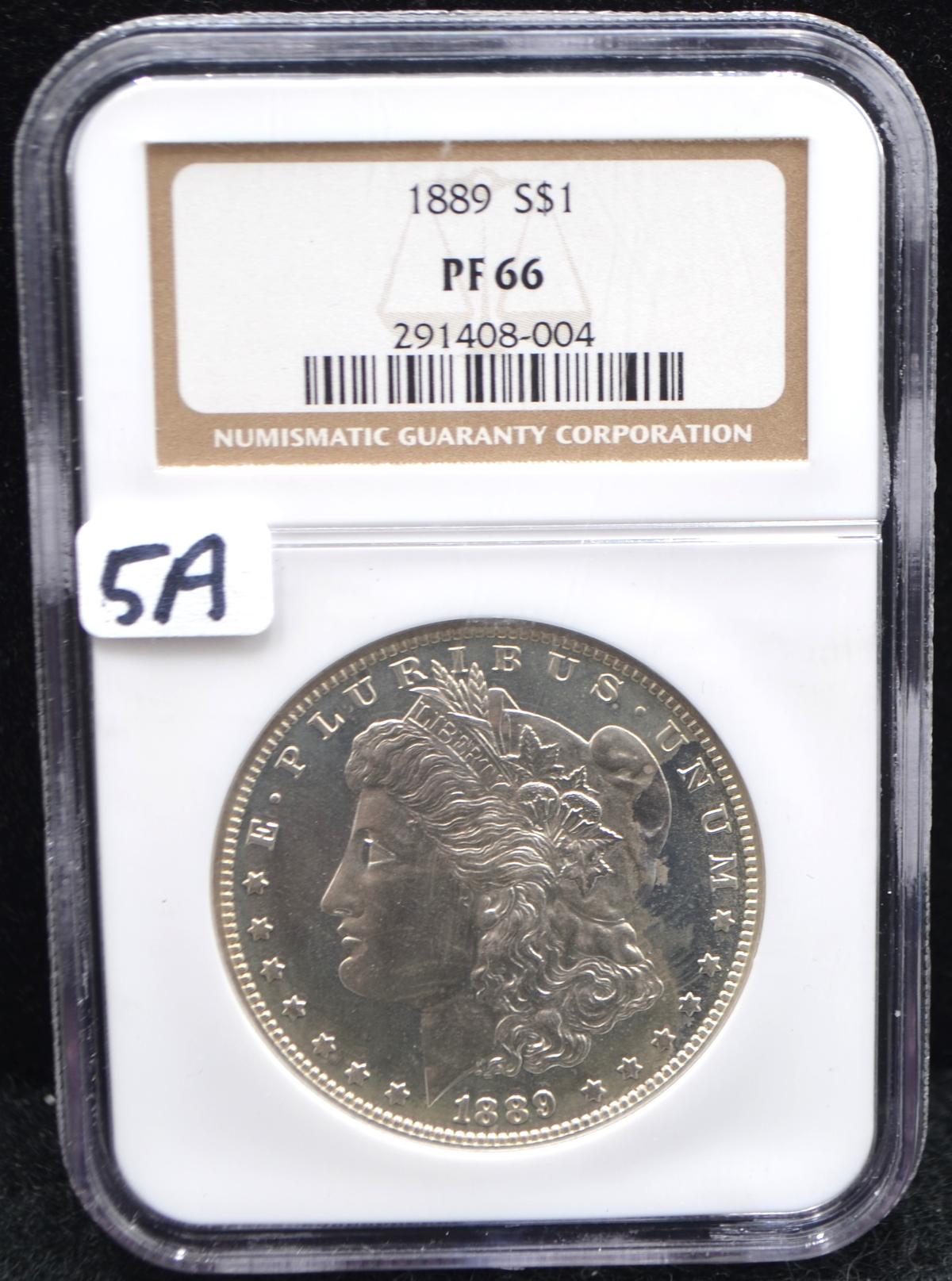 VERY RARE 1889 MORGAN DOLLAR - NGC PF66