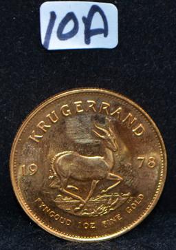 1978 BU 1 OZ FINE GOLD KRUGERRAND