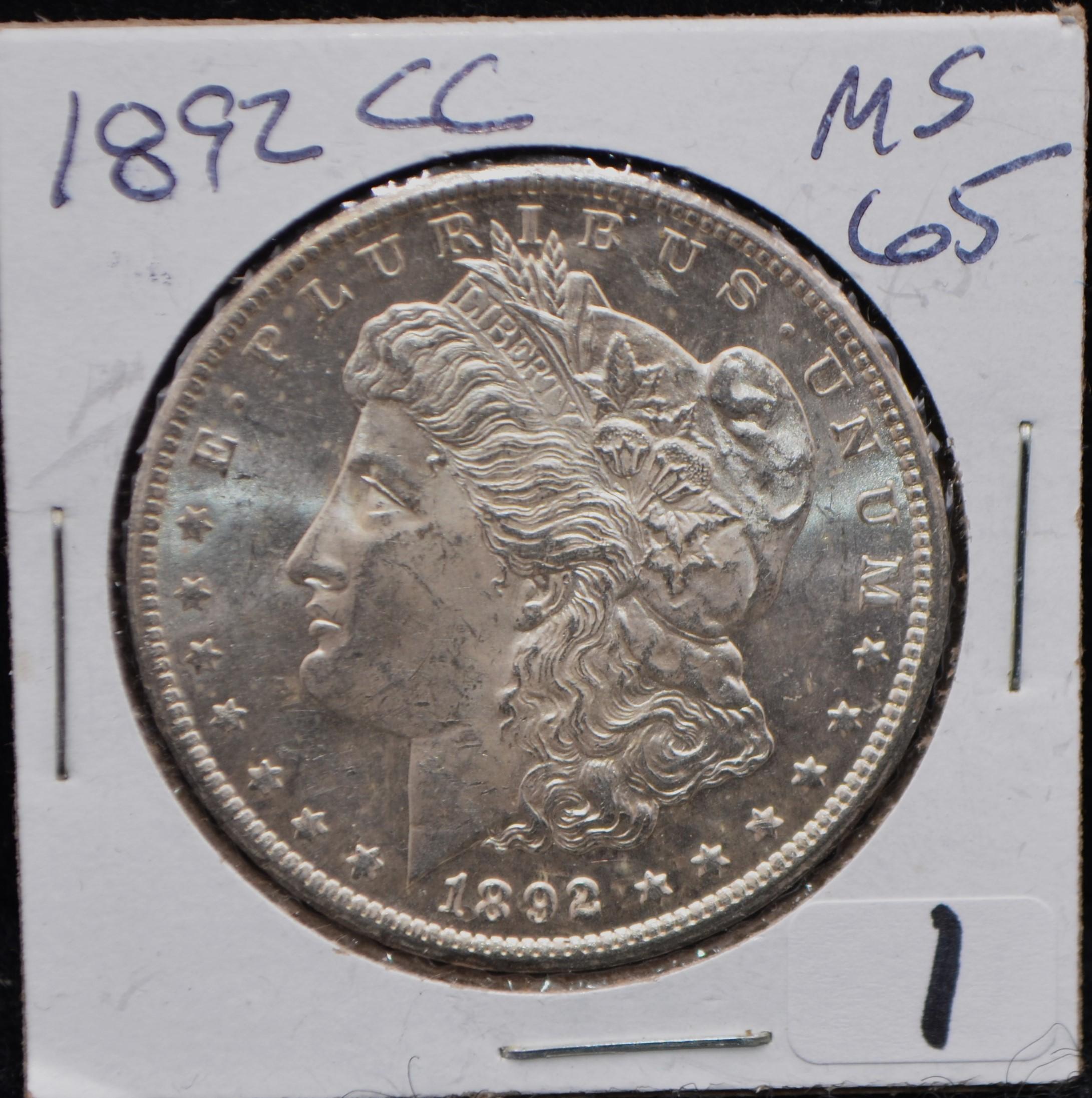 HIGH GRADE 1892-CC MORGAN DOLLAR