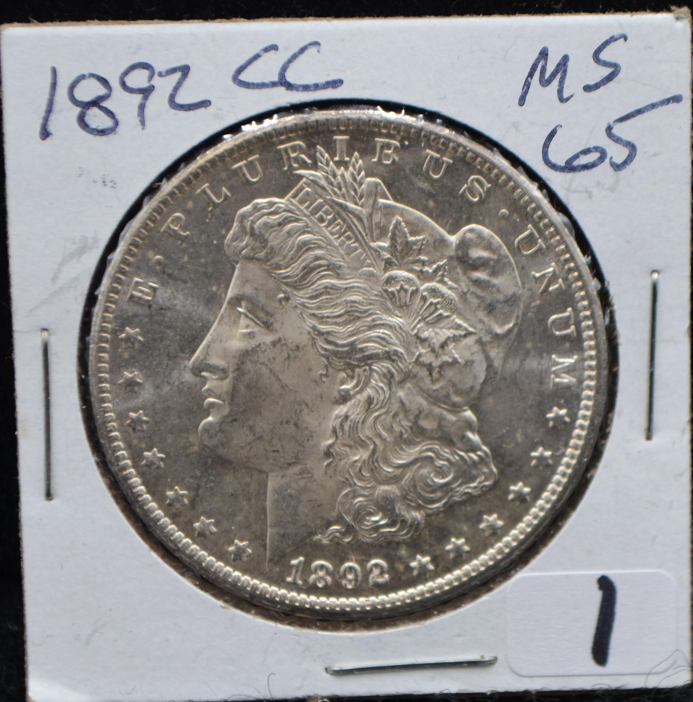 HIGH GRADE 1892-CC MORGAN DOLLAR