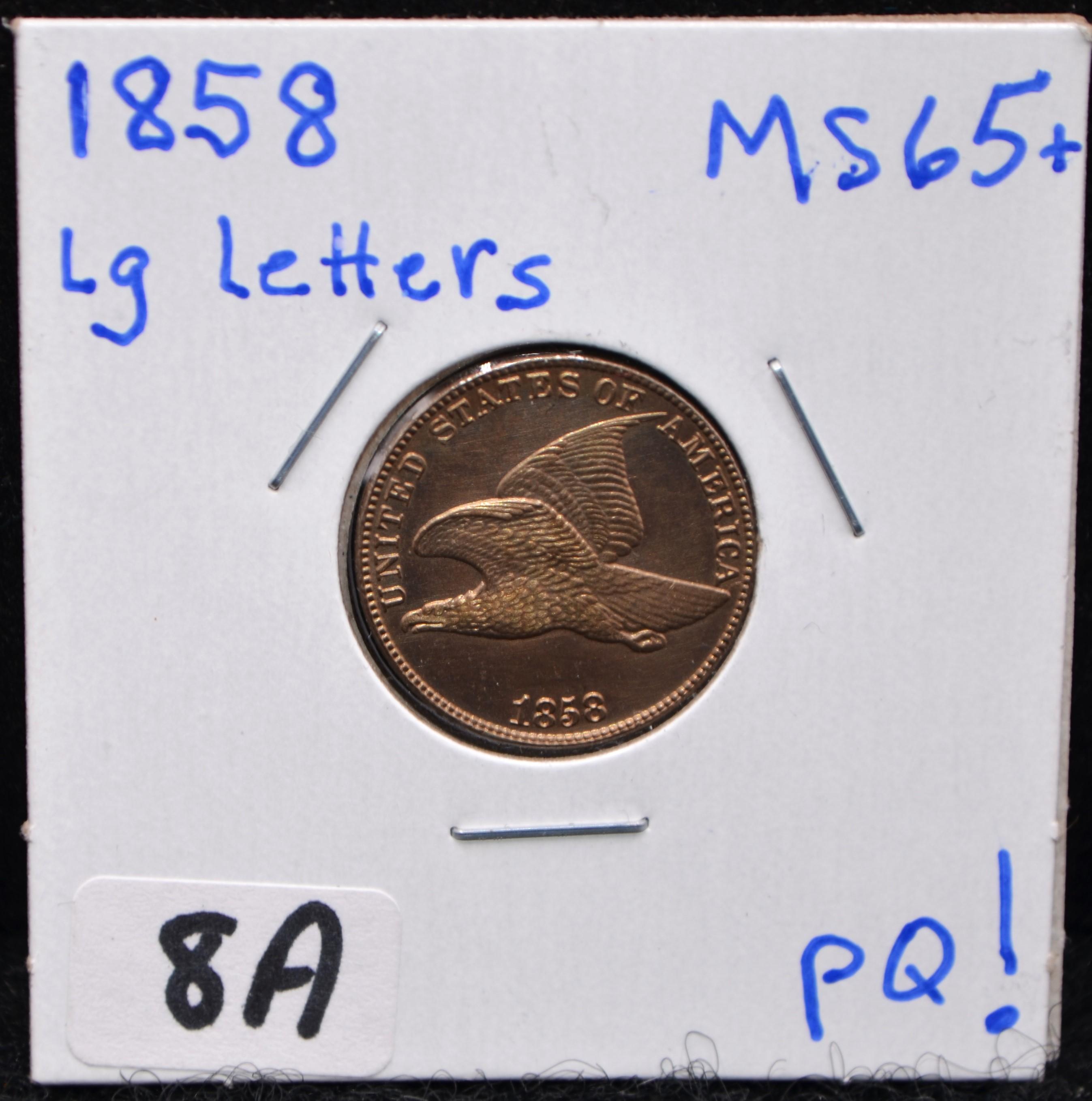 CHOICE HIGH GRADE 1858 LL FLYING EAGLE PENNY