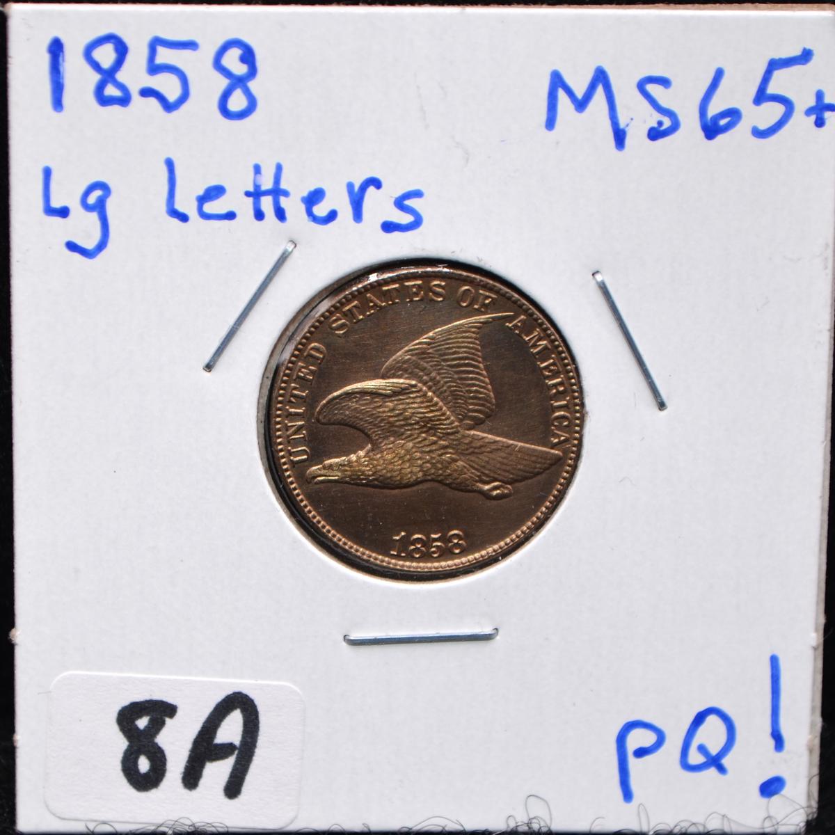 CHOICE HIGH GRADE 1858 LL FLYING EAGLE PENNY