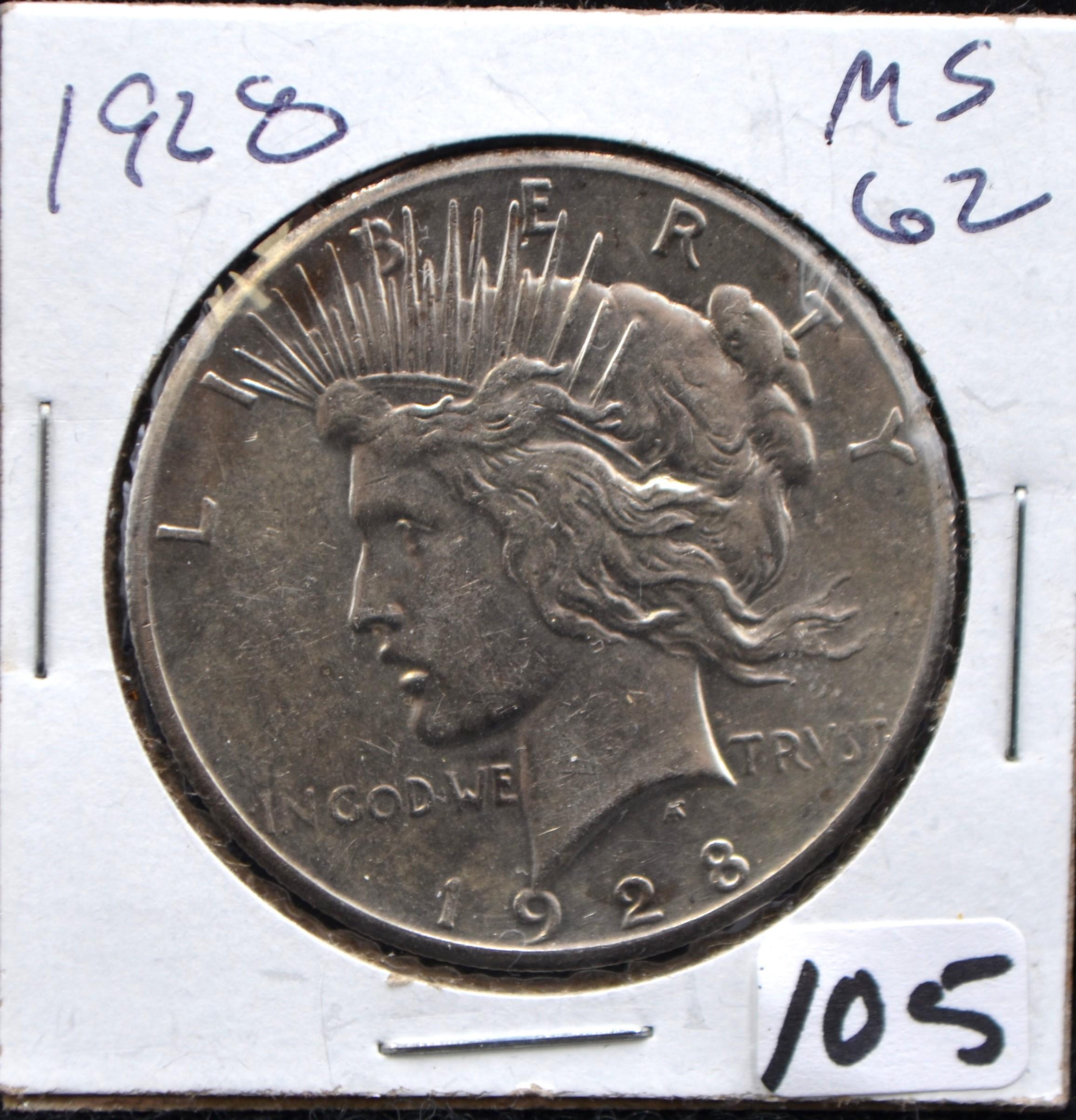 KEY DATE 1928 PEACE DOLLAR