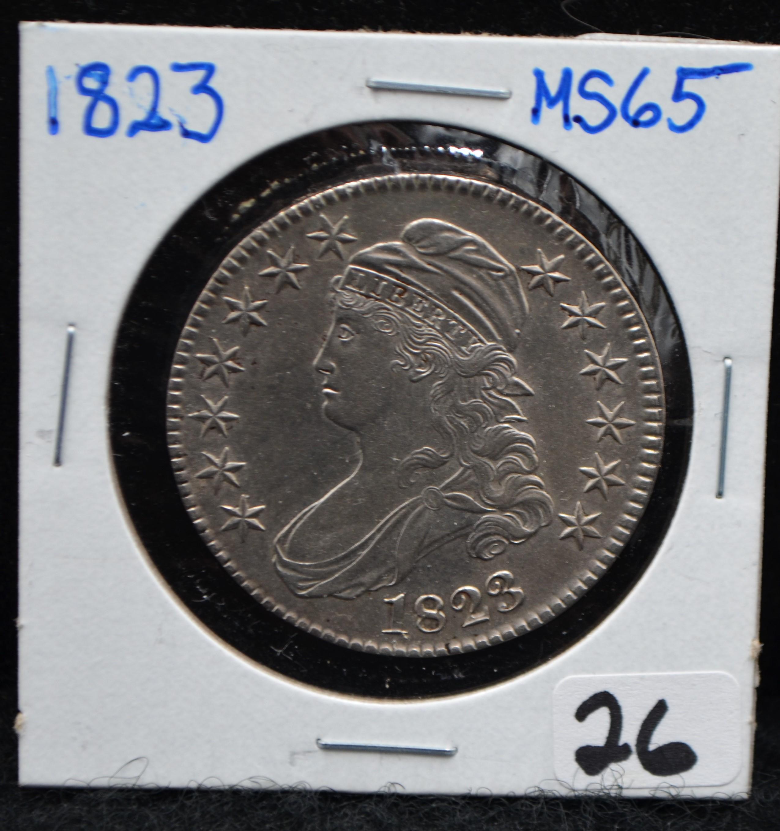 HIGH GRADE 1823 CAPPED BUST HALF DOLLAR