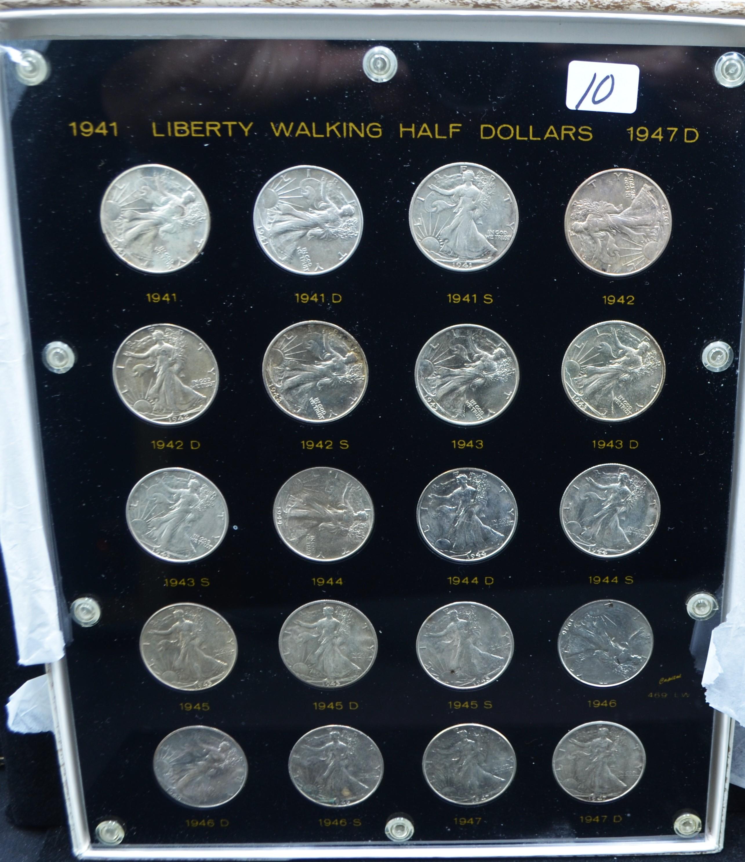 COMPLETE GEM BU WALKING LIBERTY SET