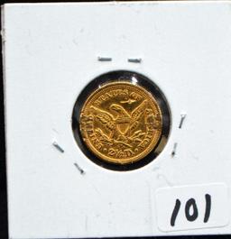 1852 $2 1/2 LIBERTY HEAD GOLD COIN