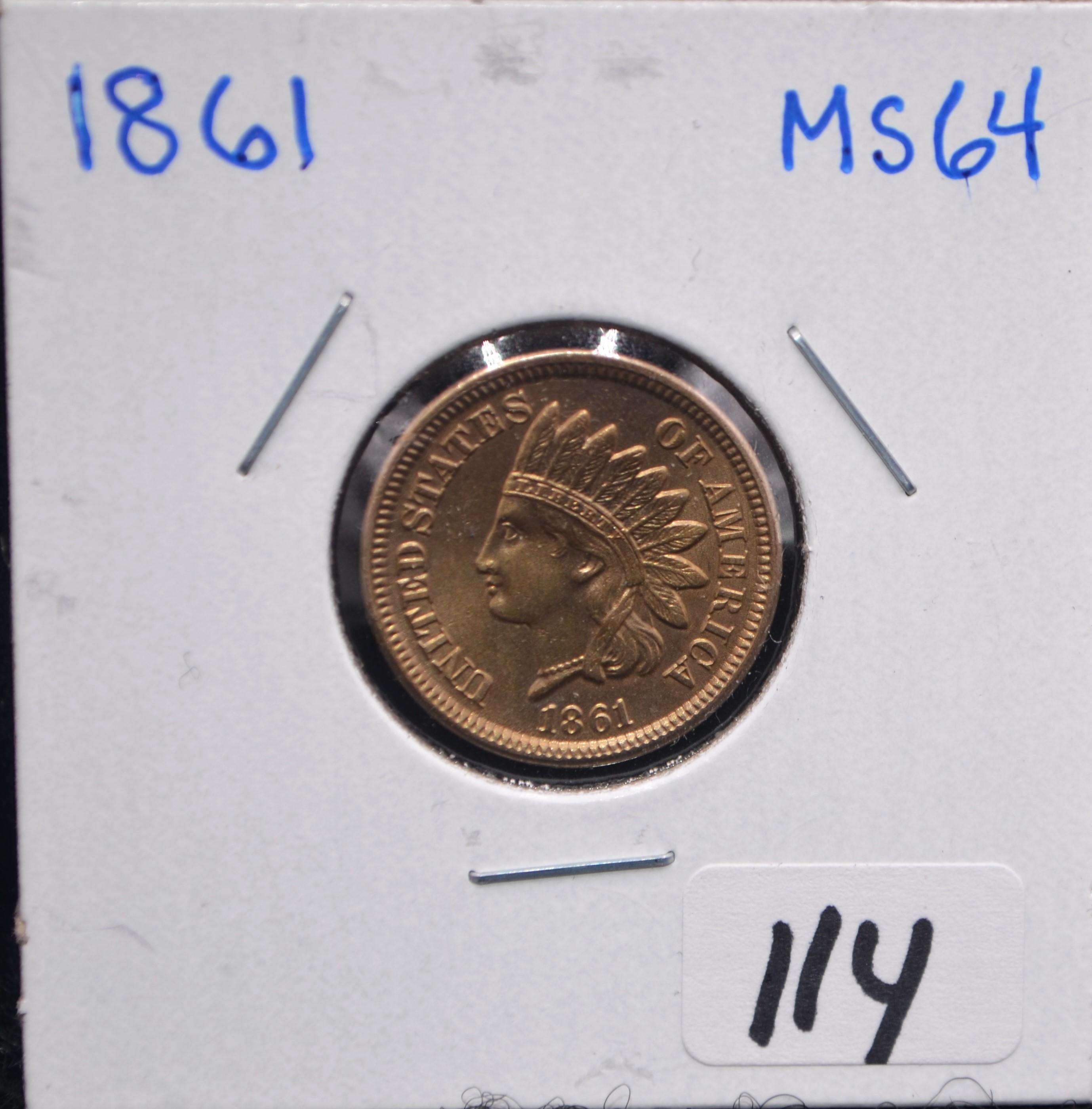 1861 INDIAN HEAD PENNY