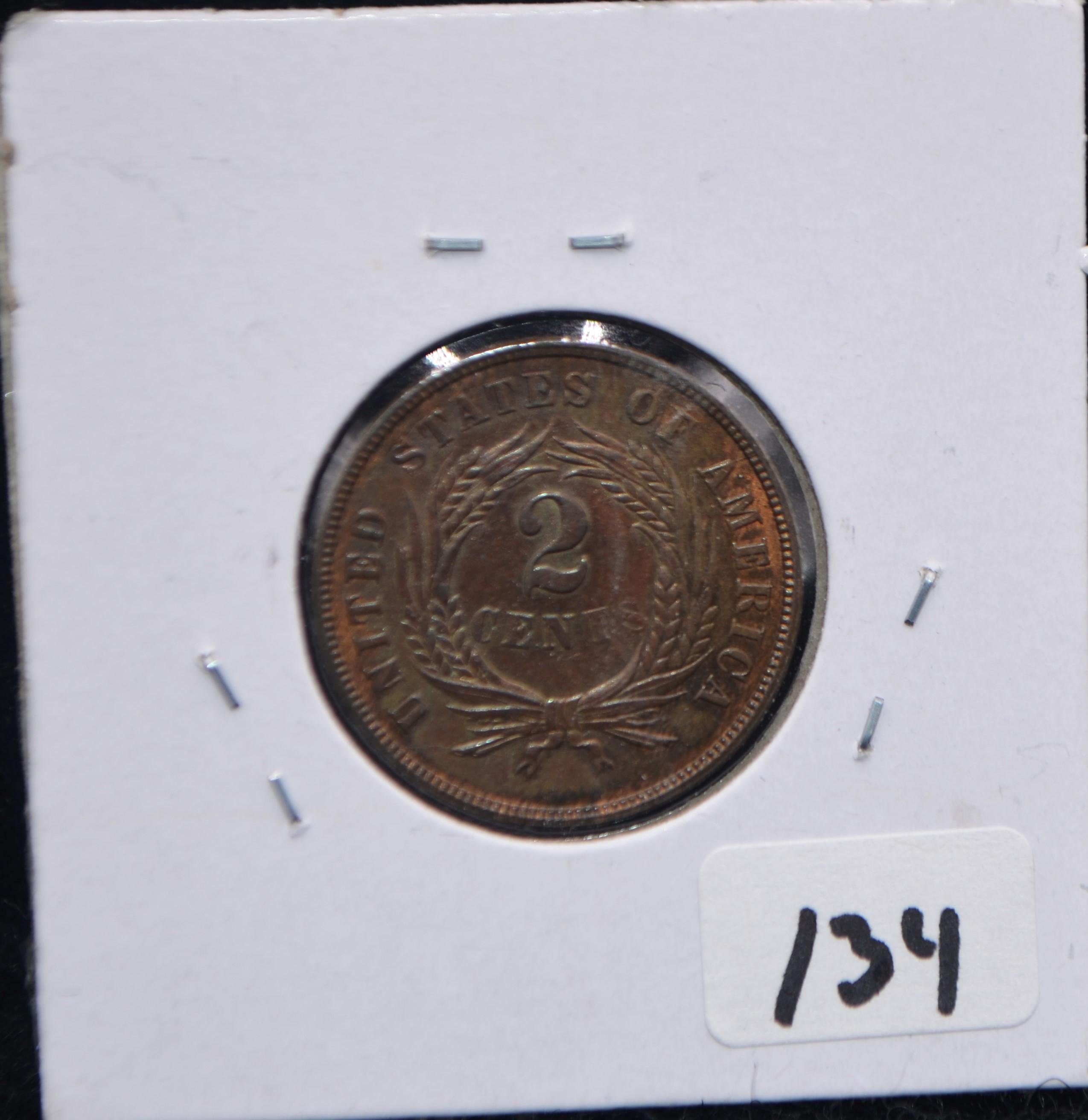 1866 SHIELD TWO CENT PIECE