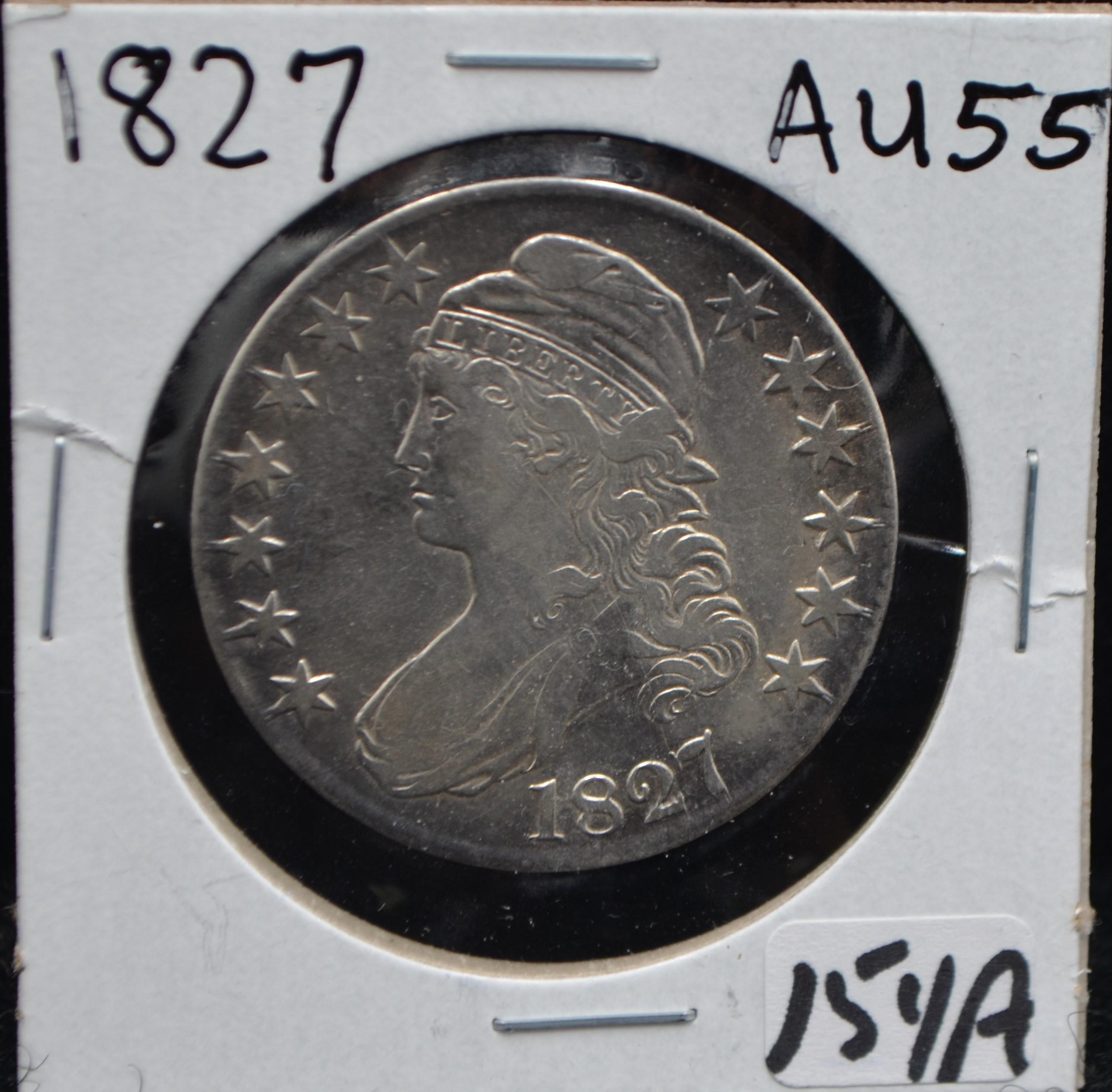 1827 CAPPED BUST HALF DOLLAR