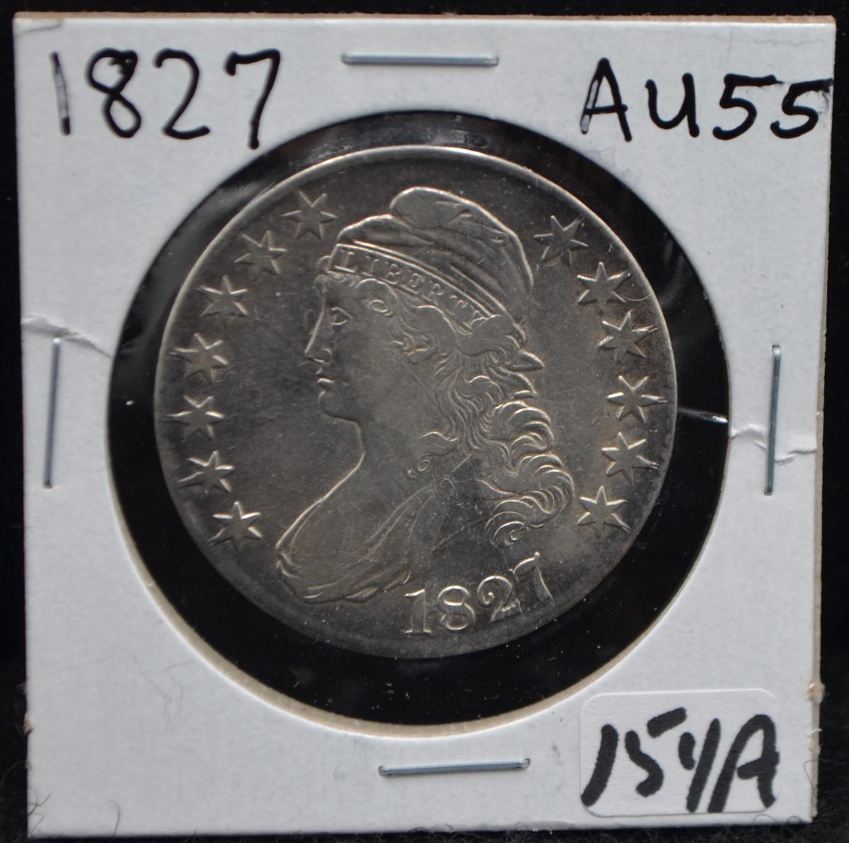 1827 CAPPED BUST HALF DOLLAR