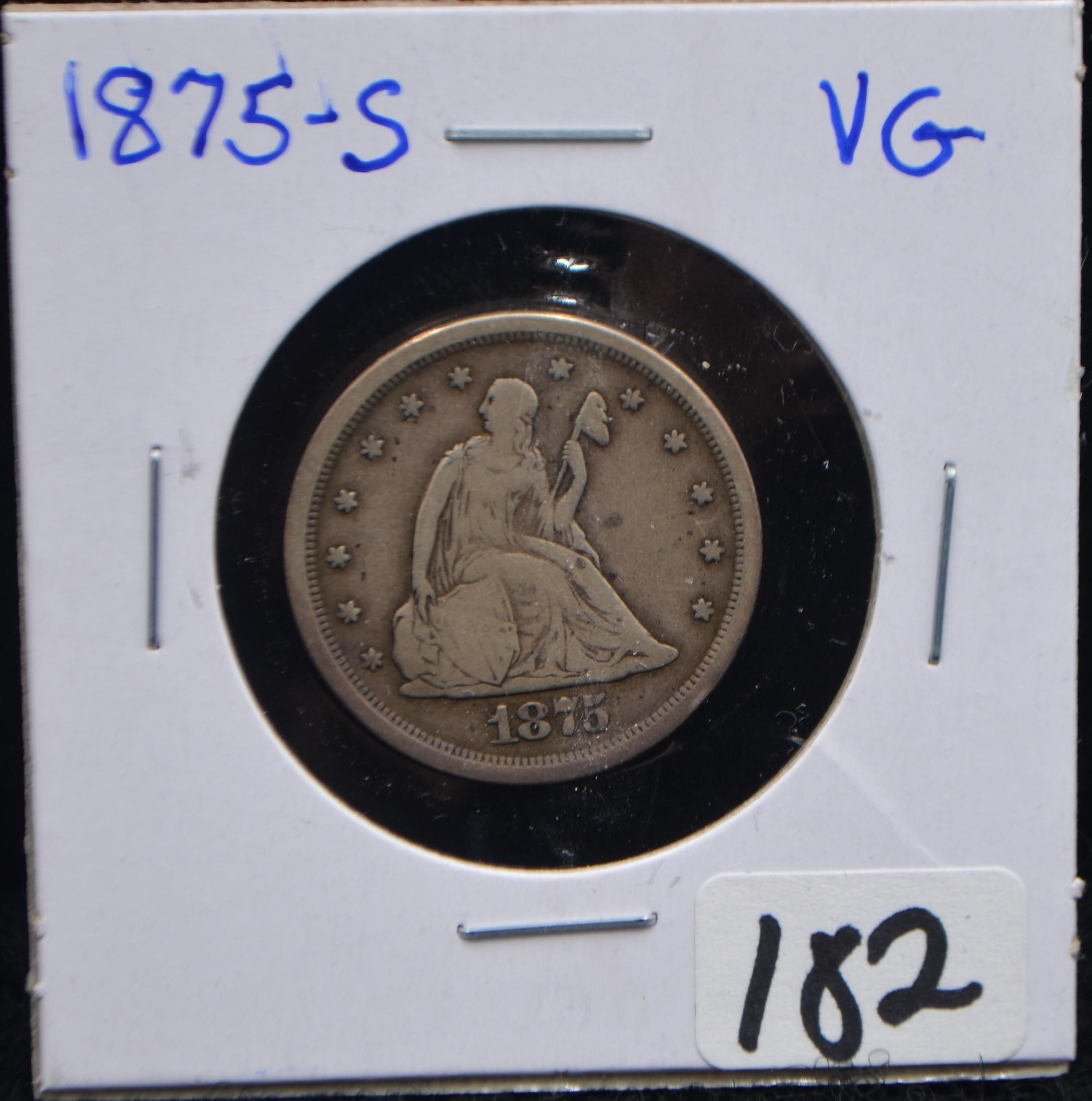 1875-S SEATED LIBERTY 20 CENT PIECE