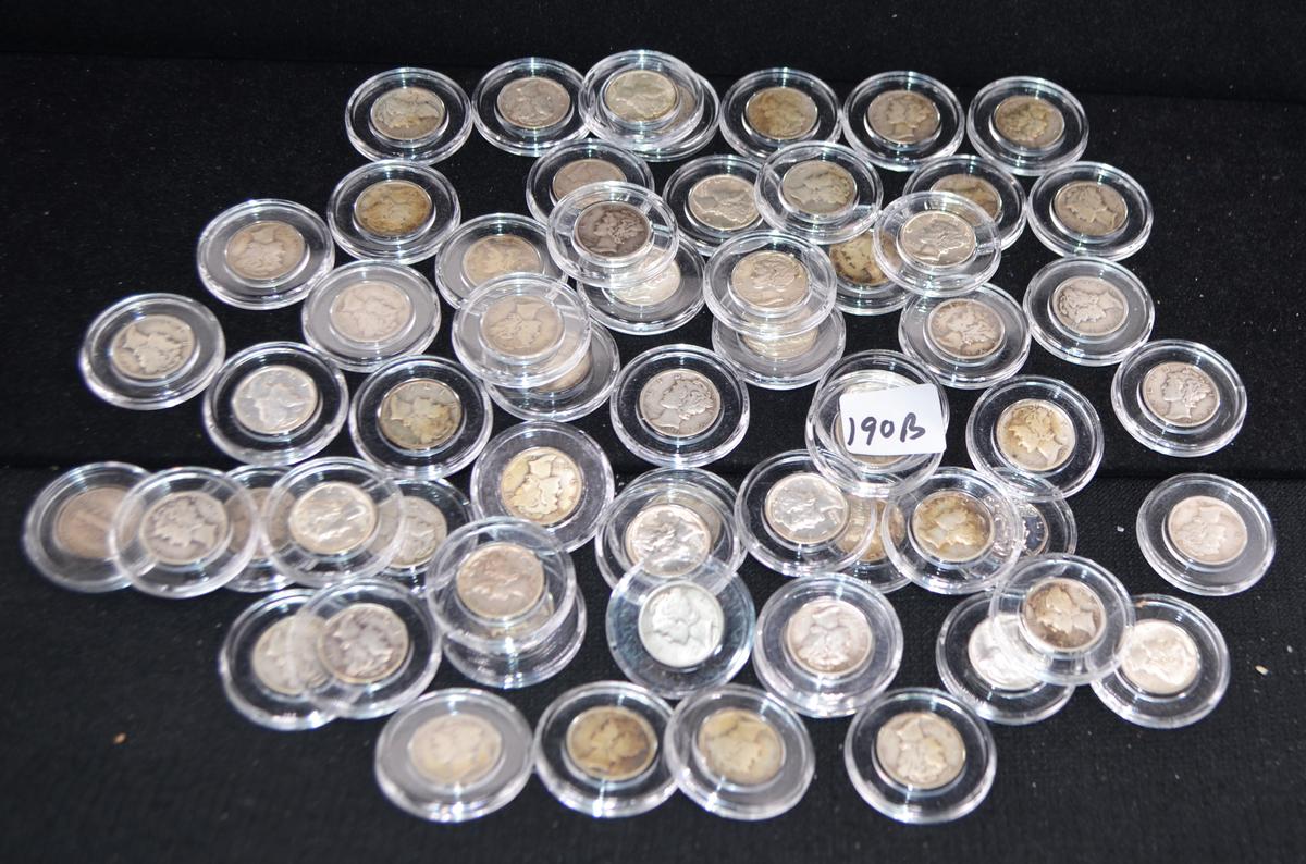 61 MIXED DATE & MINT MERCURY DIMES