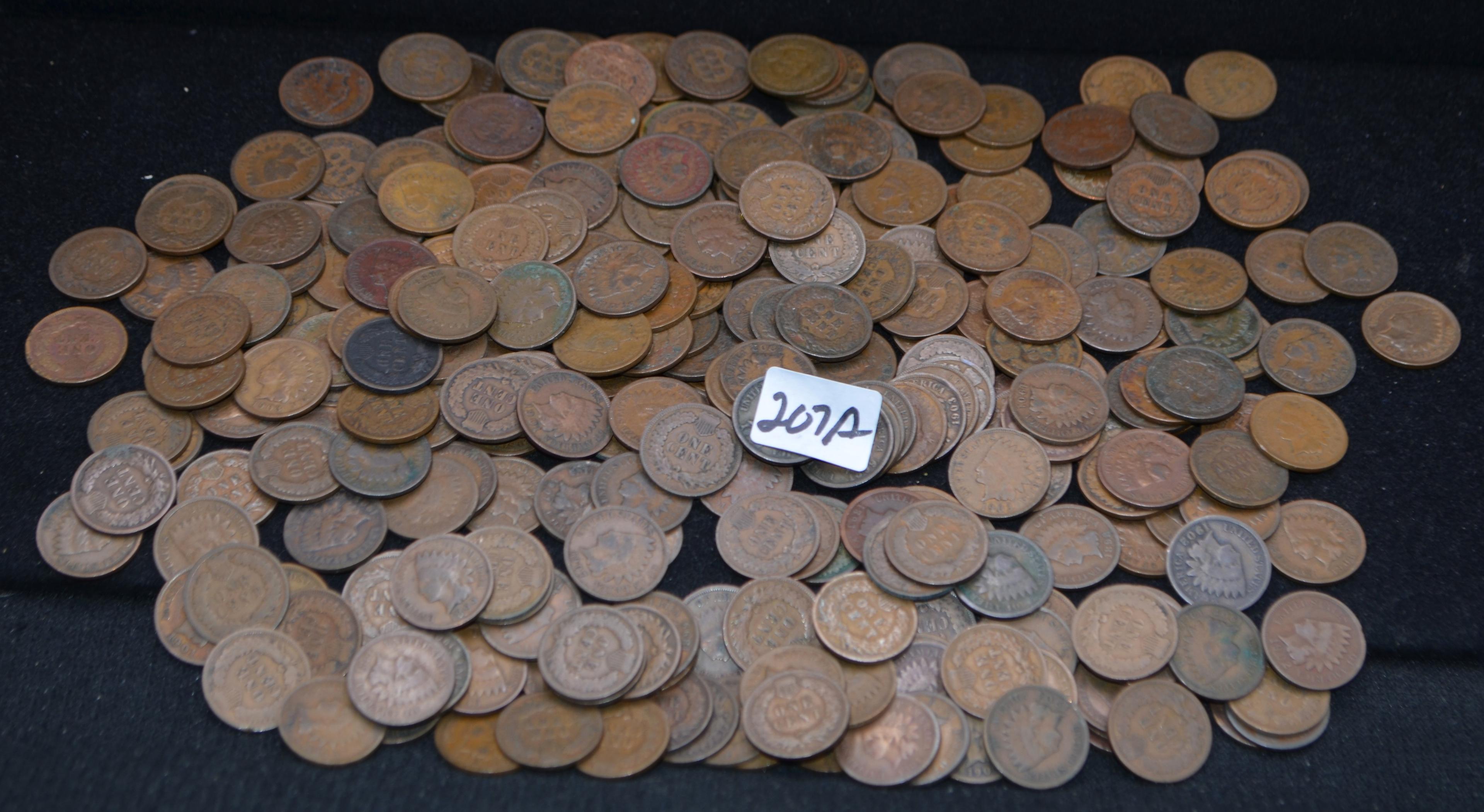 297 MIXED DATE & MINT INDIAN HEAD PENNIES