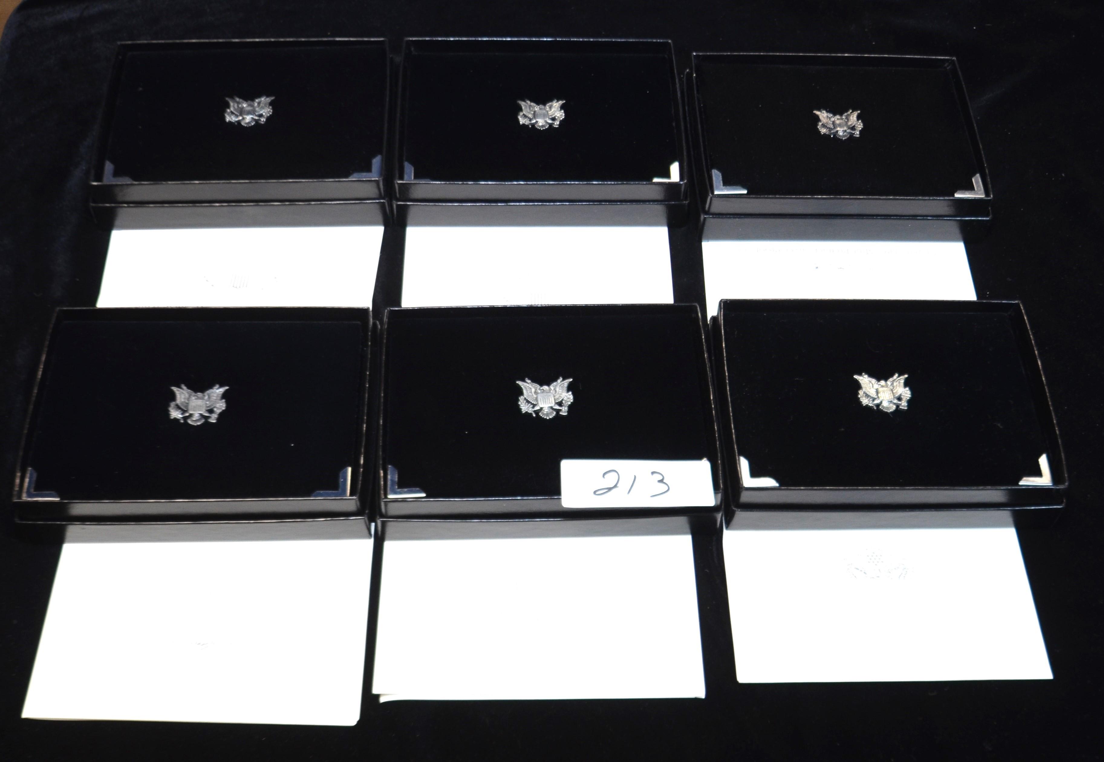 6 PREMIER SILVER PROOF SETS