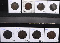 8 MIXED DATES LARGE CENT