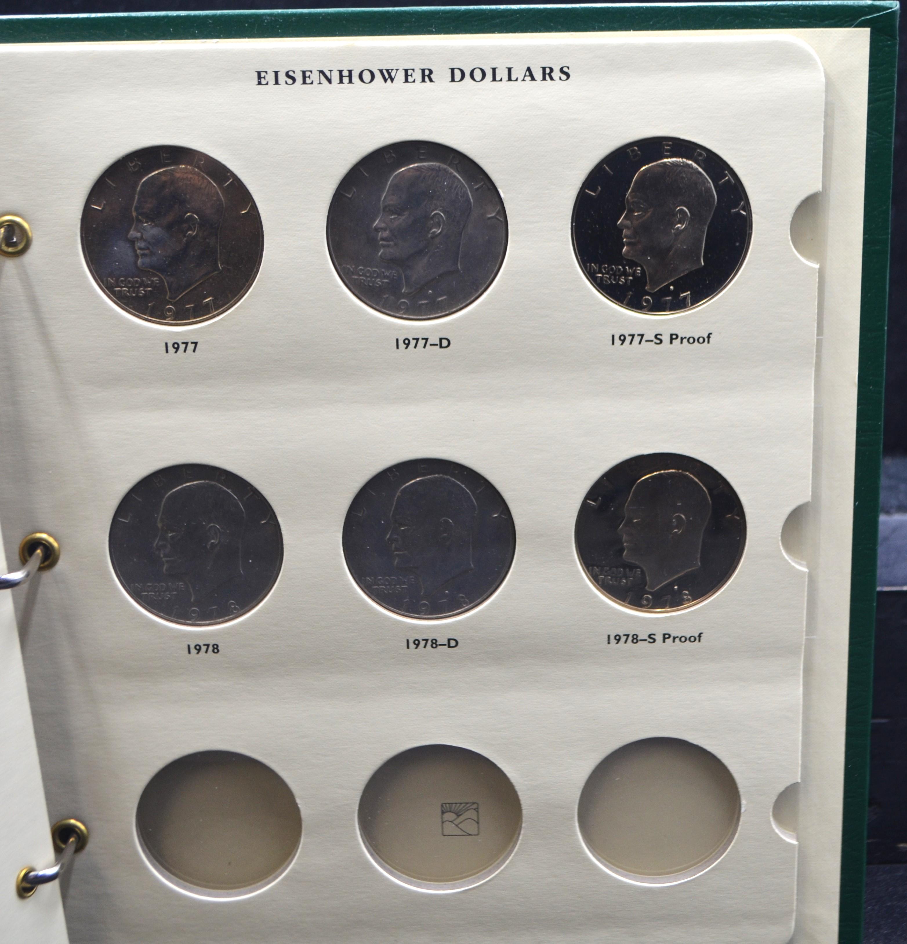 EISENHOWER, SACAGAWEA, PRESIDENTIAL DOLLAR ALBUMS