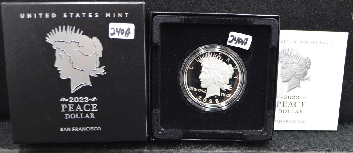 2023 PEACE DOLLAR SAN FRANCISCO W/BOX & C.O.A.