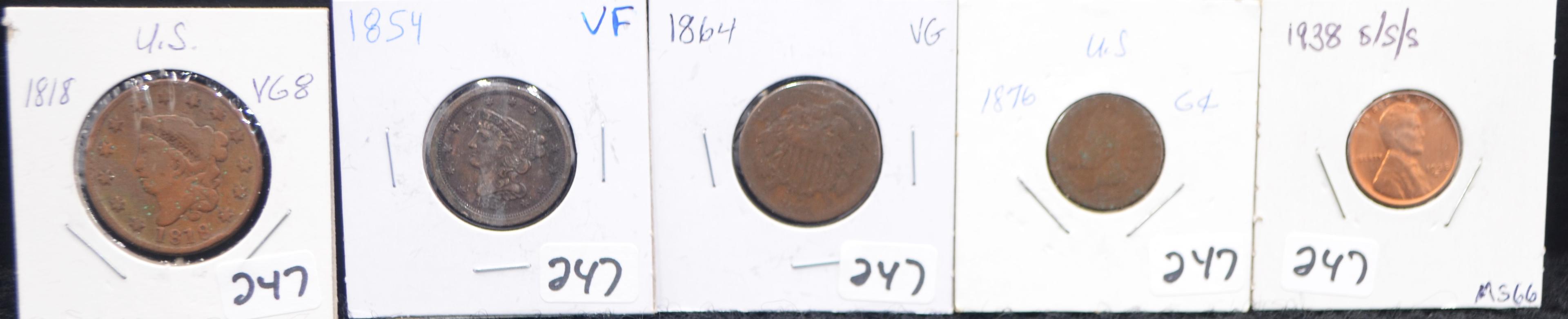 5 COIN COPPER TYPE SET