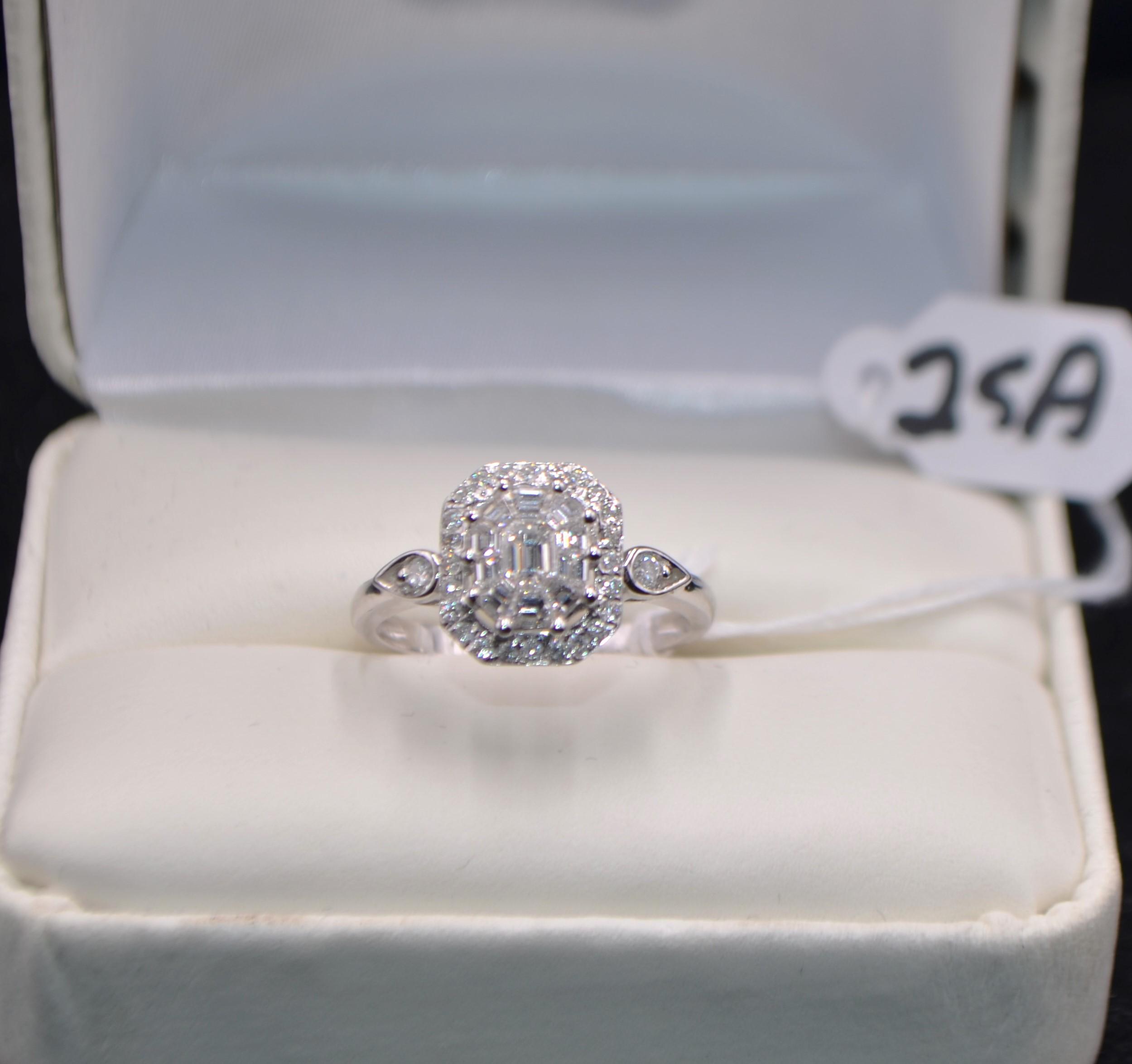 CHOICE 1.24 CTTW VS1 DIAMOND 18K WHITE GOLD RING