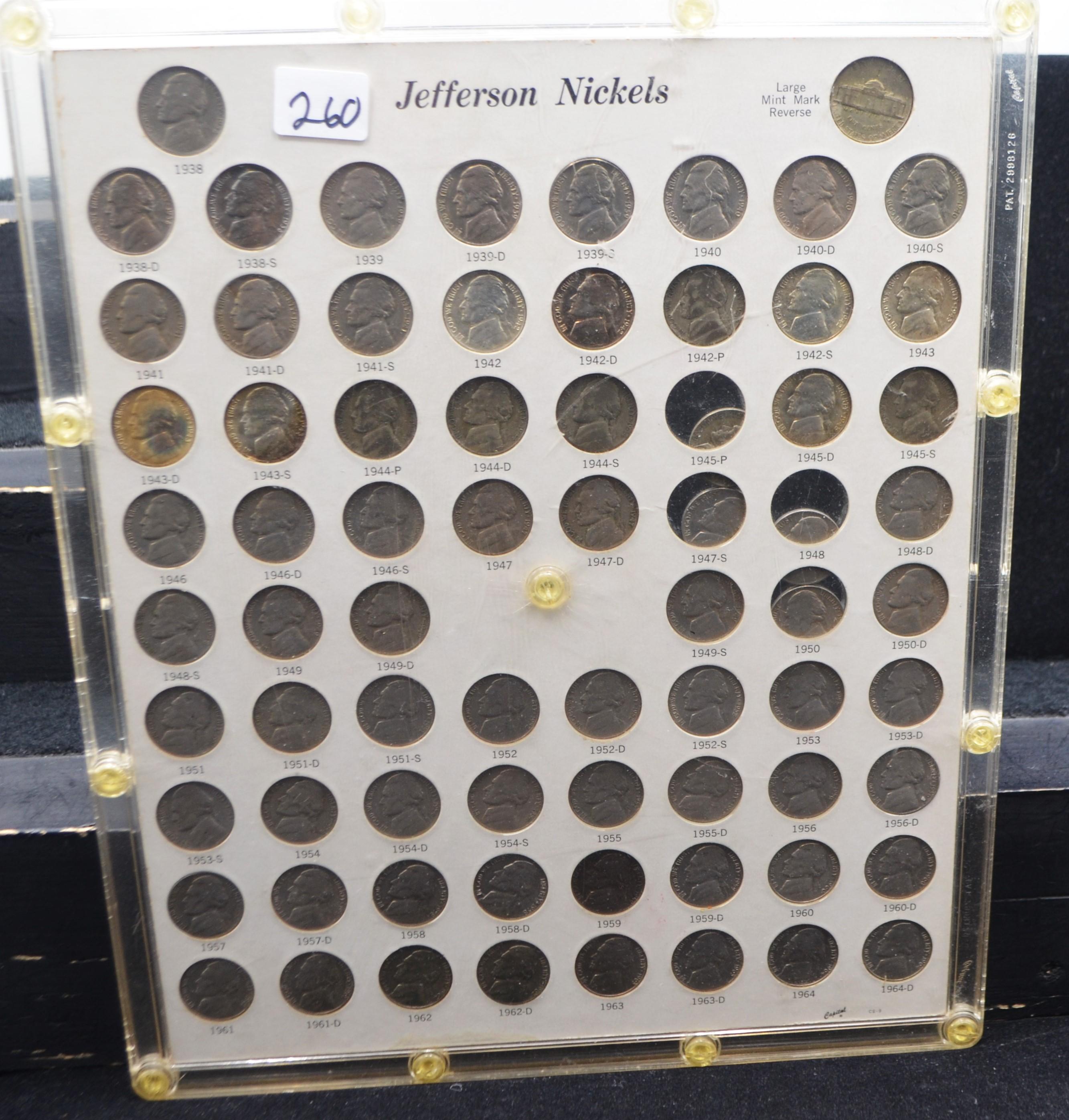 COMPLETE JEFFERSON NICKEL SET