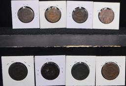 8 MIXED DATE LARGE CENTS