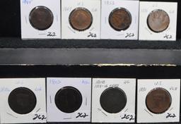 8 MIXED DATE LARGE CENTS