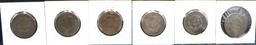 6 EARLY DATE LARGE CENTS