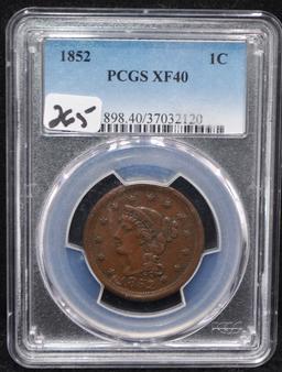 1852 LARGE CENT - PCGS XF40