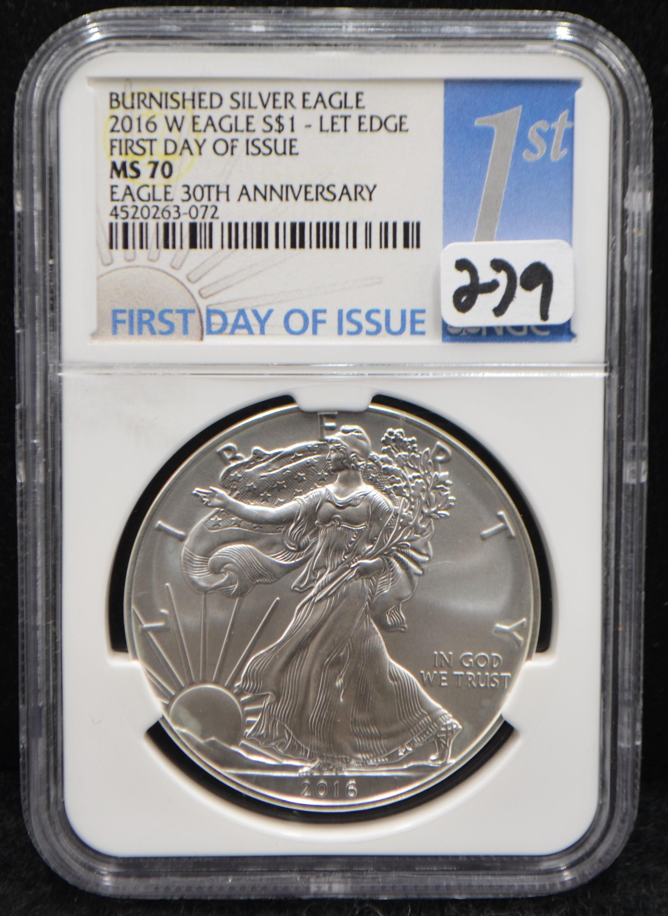2016-W 30TH ANNIV 1ST DAY OF ISSUE - NGC MS70