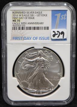 2016-W 30TH ANNIV 1ST DAY OF ISSUE - NGC MS70