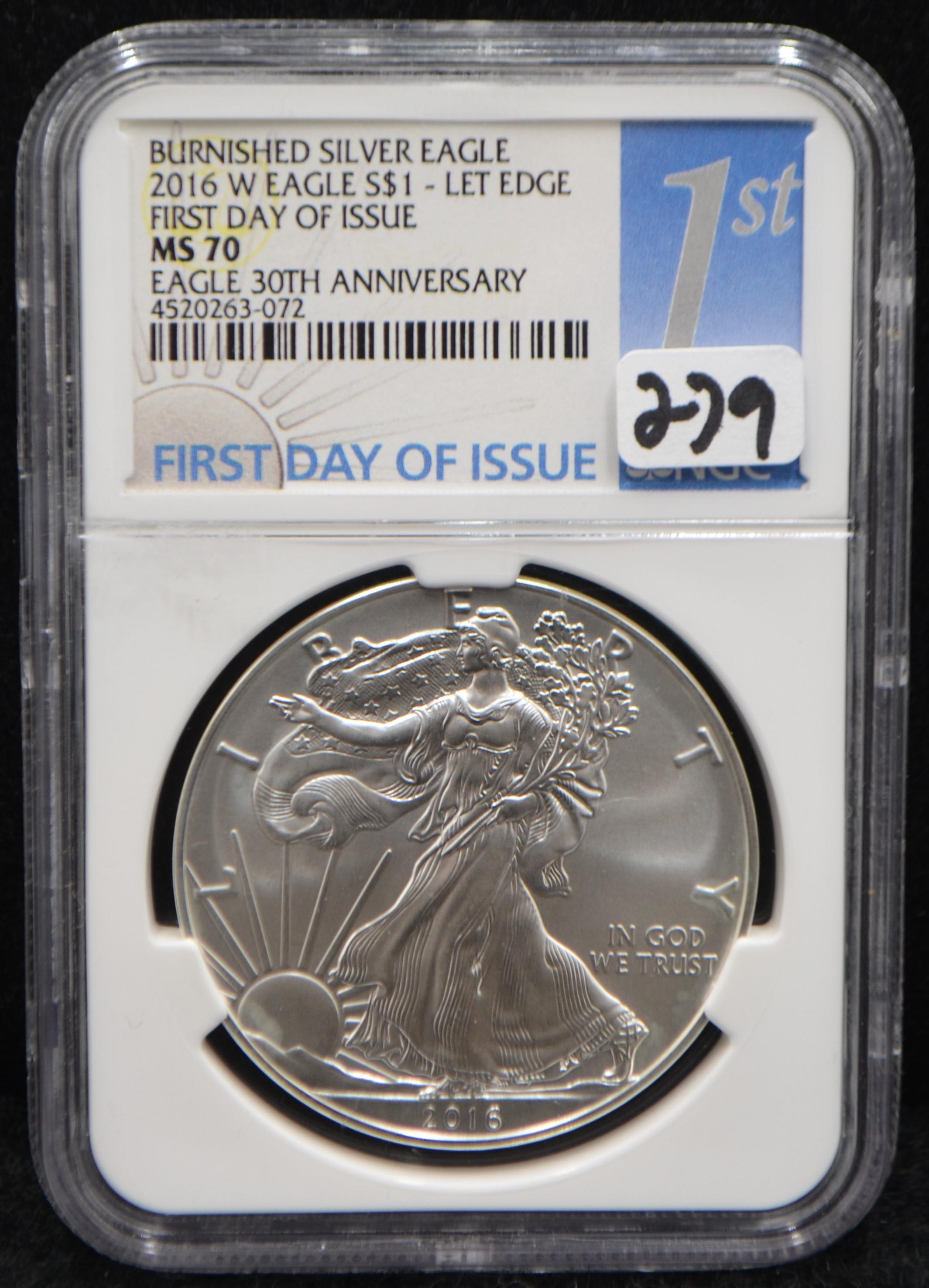 2016-W 30TH ANNIV 1ST DAY OF ISSUE - NGC MS70