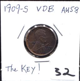KEY DATE 1909-S VDB LINCOLN WHEAT PENNY