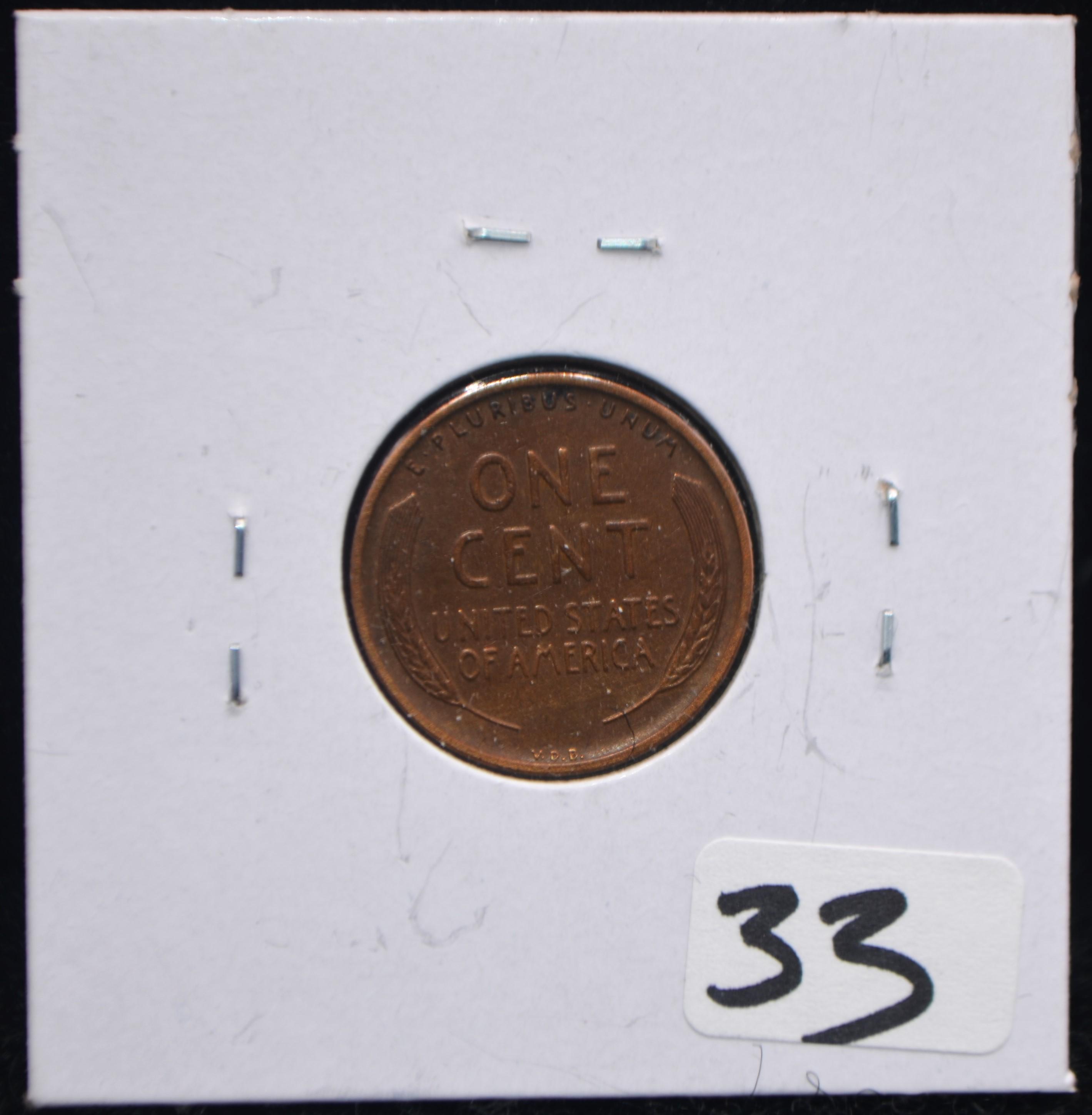 KEY DATE 1909-SVDB LINCOLN WHEAT PENNY