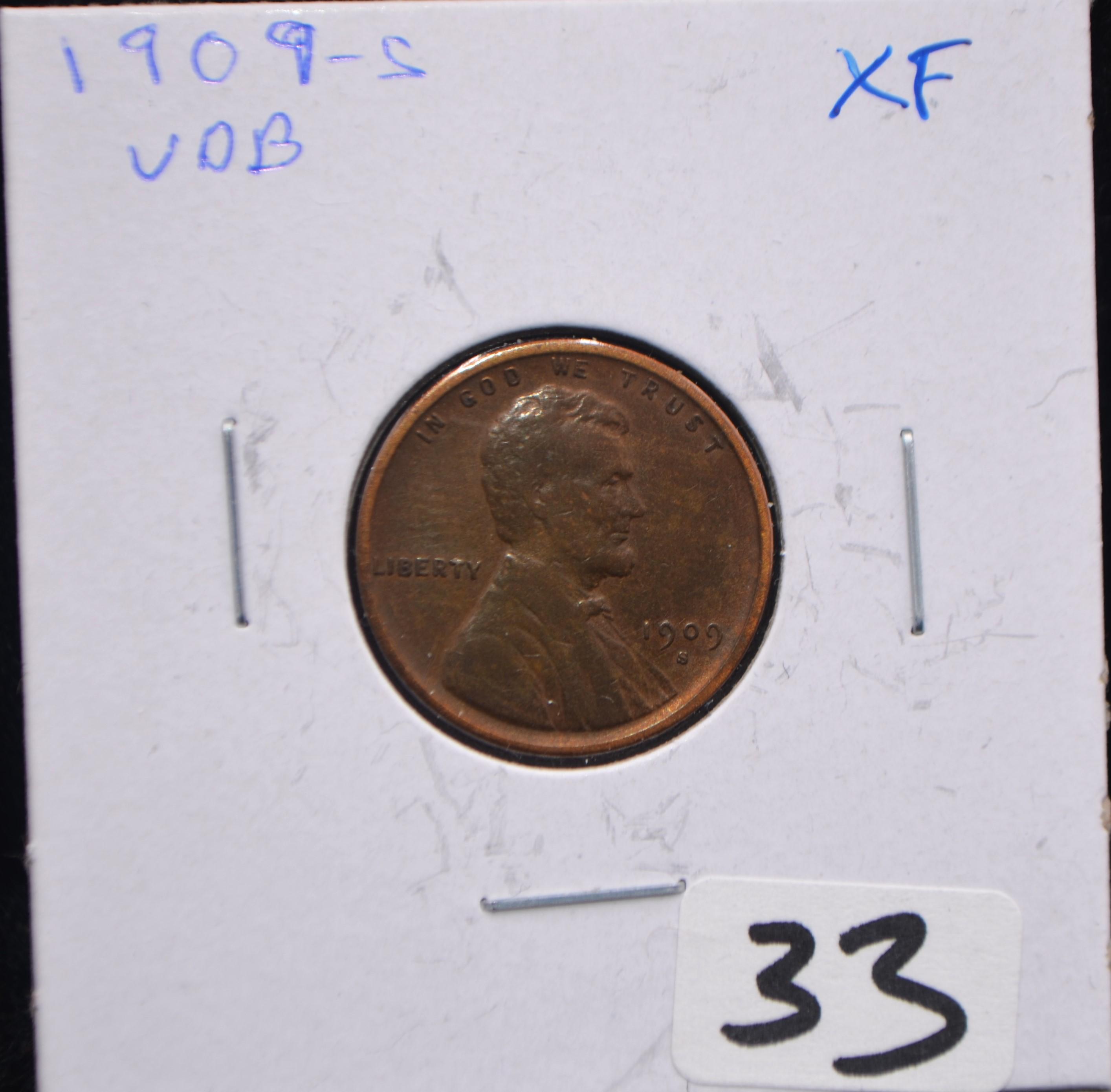 KEY DATE 1909-SVDB LINCOLN WHEAT PENNY